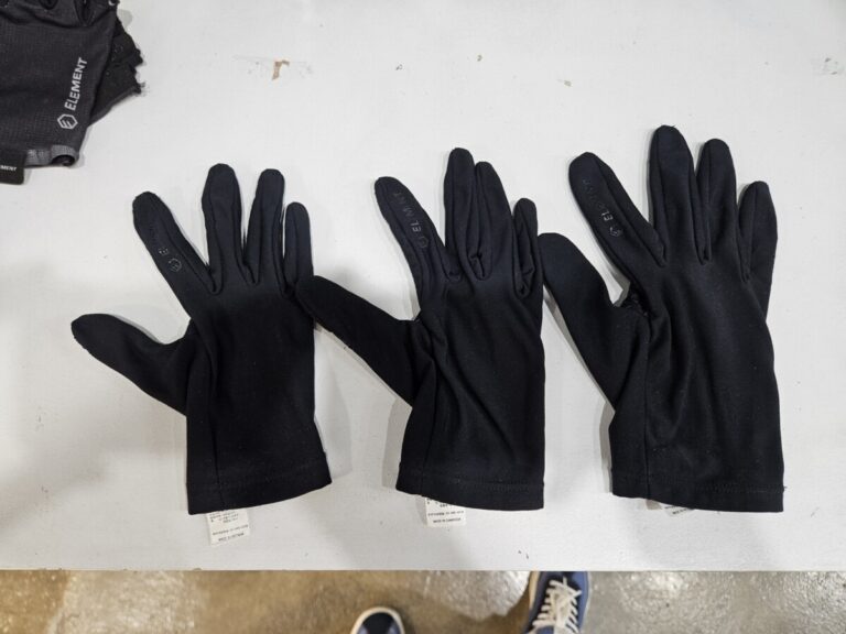 엘리먼트 이너장갑 제품 사이즈 비교 설명